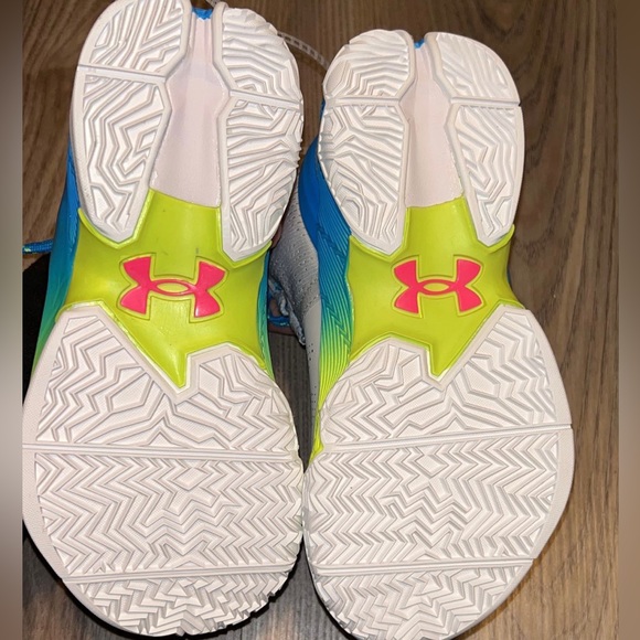 Gray Boys Under Armour Curry 2 basketball shoes. pre school size 12K BRAND NEW! - Picture 3 of 3